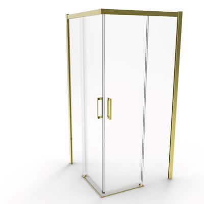 Puerta corredera de doble deslizamiento de aluminio titanio cepillado
